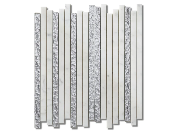 На изображении товар Sicis Смешанная мозаика Fibers Thick Biotite 288x331 mm от официального представителя в Москве