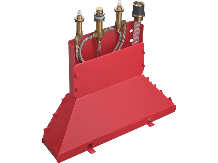 На изображении товар Внутренний механизм смесителя Hansgrohe, скрытая часть, на борт ванны, на 4 отверстия от официального представителя в Москве