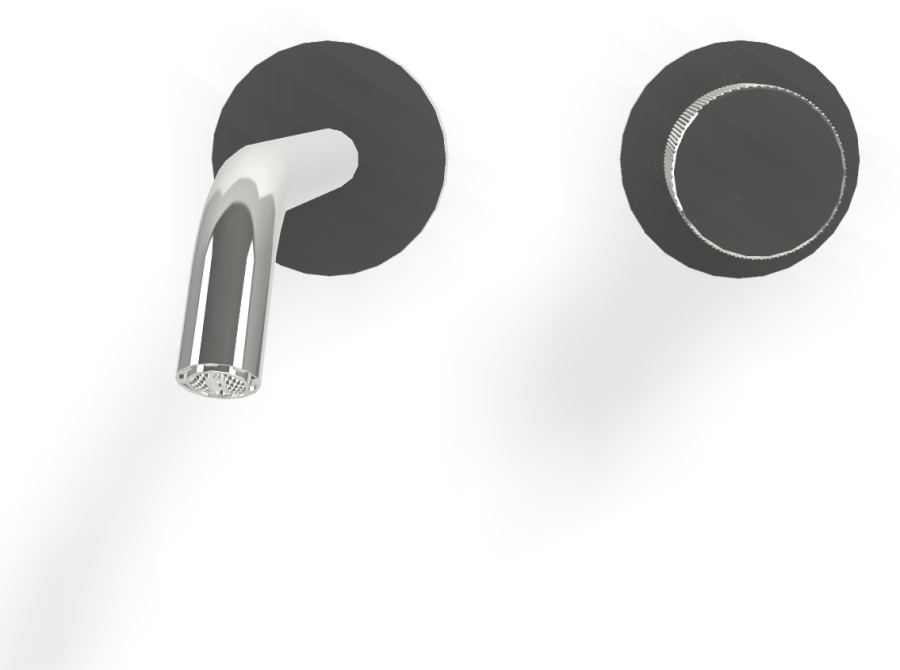 Смеситель для раковины Carlo Frattini Spillo Tech, ручка G Collection, настенный, с донным клапаном Click-Clack, излив 160 мм, внешняя часть, цвет хром - изображение 1