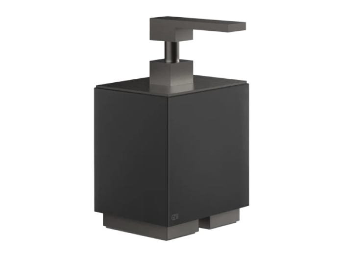 На изображении товар Дозатор для жидкого мыла Gessi Rettangolo, настольный, цвет Black Metal Brushed PVD от официального представителя в Москве