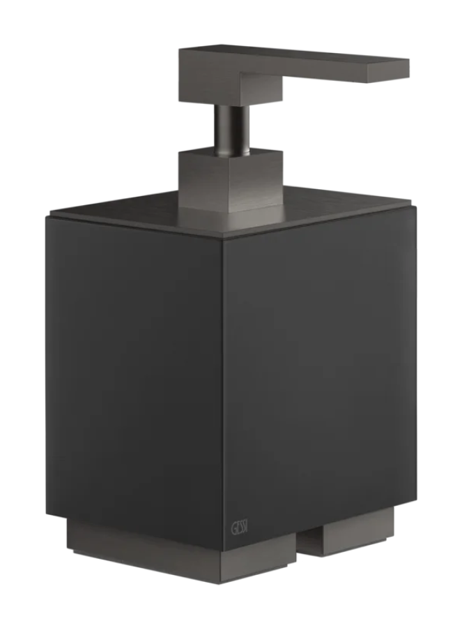 Дозатор для жидкого мыла Gessi Rettangolo, настольный, цвет Black Metal Brushed PVD