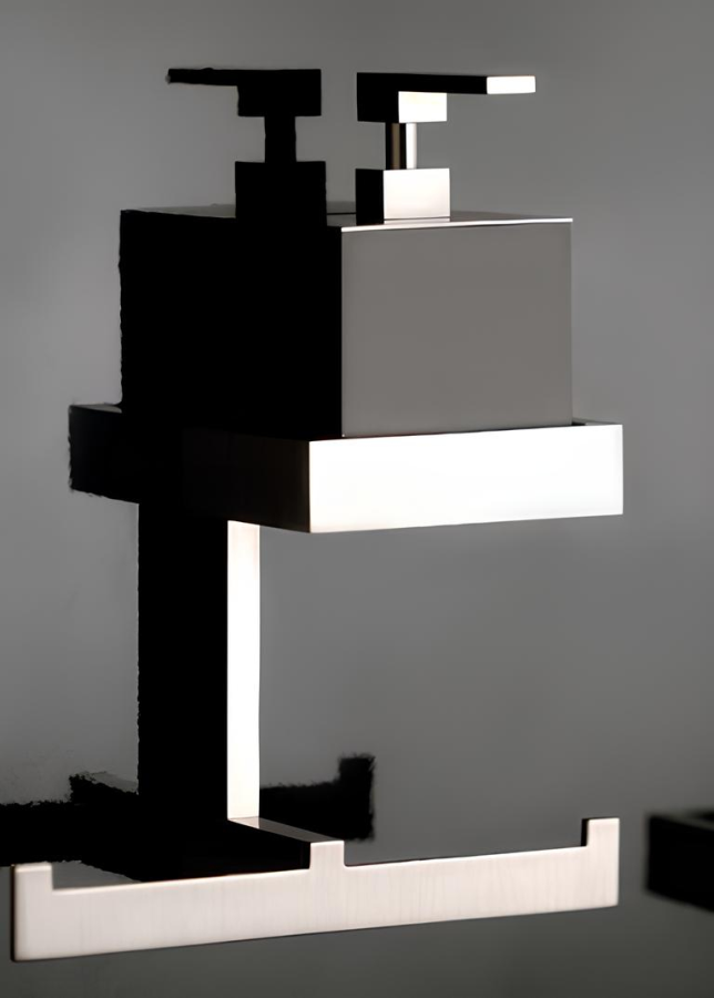 Дозатор для жидкого мыла Gessi Rettangolo, настольный, цвет Black Metal Brushed PVD - изображение 4