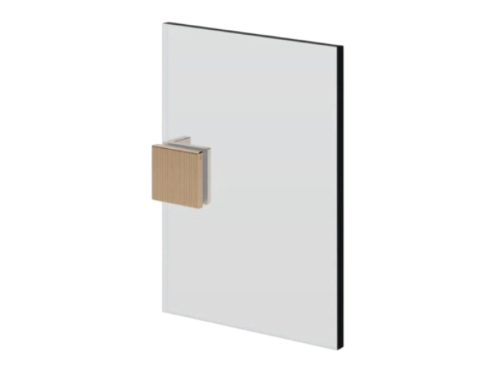 На изображении товар Зажим стена-стекло Gessi Rigato, ширина 59 мм, цвет Warm Bronze Br. PVD от официального представителя в Москве