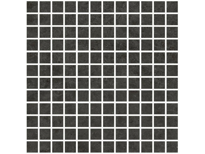 На изображении товар Living Ceramics Керамогранит Bera&Beren Black Mosaic 25 Bush hammered 29,8x29,8 от официального представителя в Москве