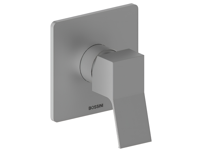 На изображении товар Смеситель для раковины Bossini Aki , однорычажный, встраиваемый, настенный, внешняя часть, цвет Brushed Nickel от официального представителя в Москве