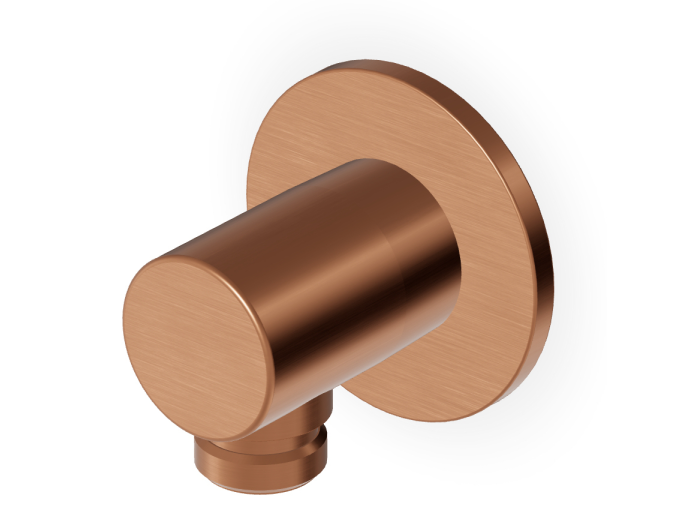На изображении товар Шланговое подсоединение Zucchetti Shower настенное, 1/2”x1/2”,  для ручной лейки, металл, цвет Brushed PVD Copper от официального представителя в Москве