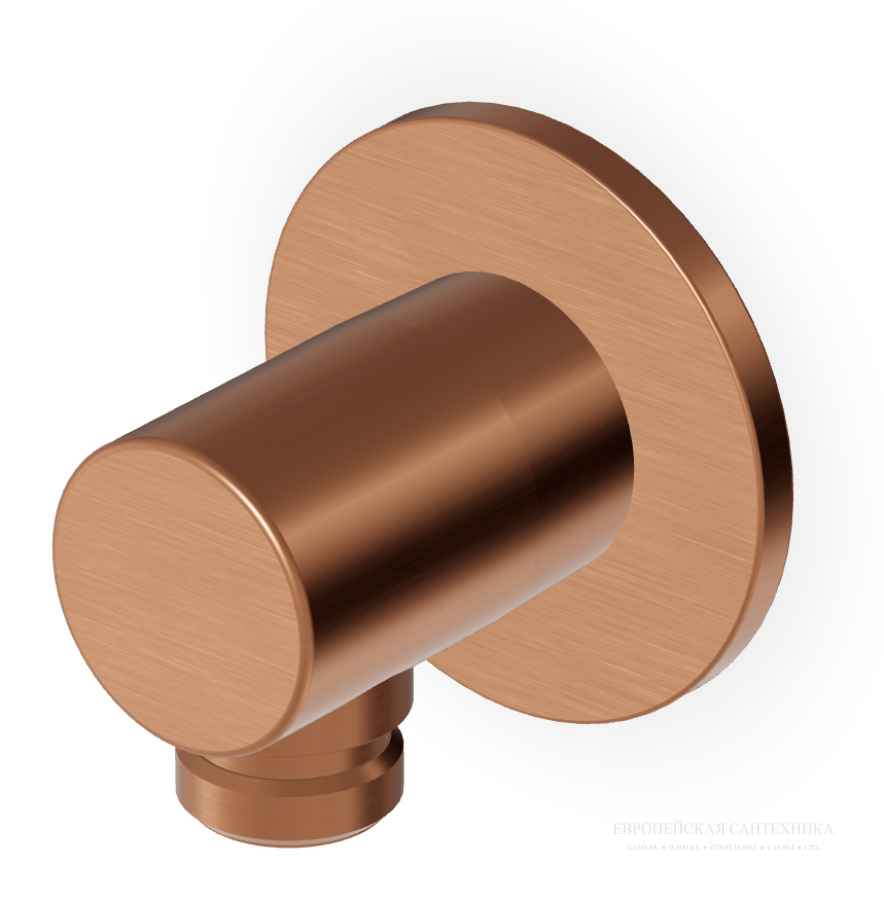 Шланговое подсоединение Zucchetti Shower настенное, 1/2”x1/2”,  для ручной лейки, металл, цвет Brushed PVD Copper