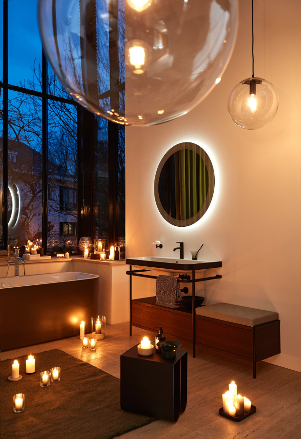 Ванна Duravit Happy D.2 Plus, отдельностоящая, 1800x800 мм, с двумя наклонами для спины, с акриловой панелью, цвет белый/графит супер матовый - изображение 5