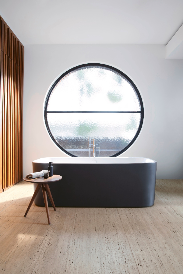 Ванна Duravit Happy D.2 Plus, отдельностоящая, 1800x800 мм, с двумя наклонами для спины, с акриловой панелью, цвет белый/графит супер матовый - изображение 2