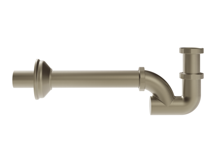 На изображении товар Сифон для раковины Gessi, бутылочный, цвет Finox Brushed Nickel от официального представителя в Москве