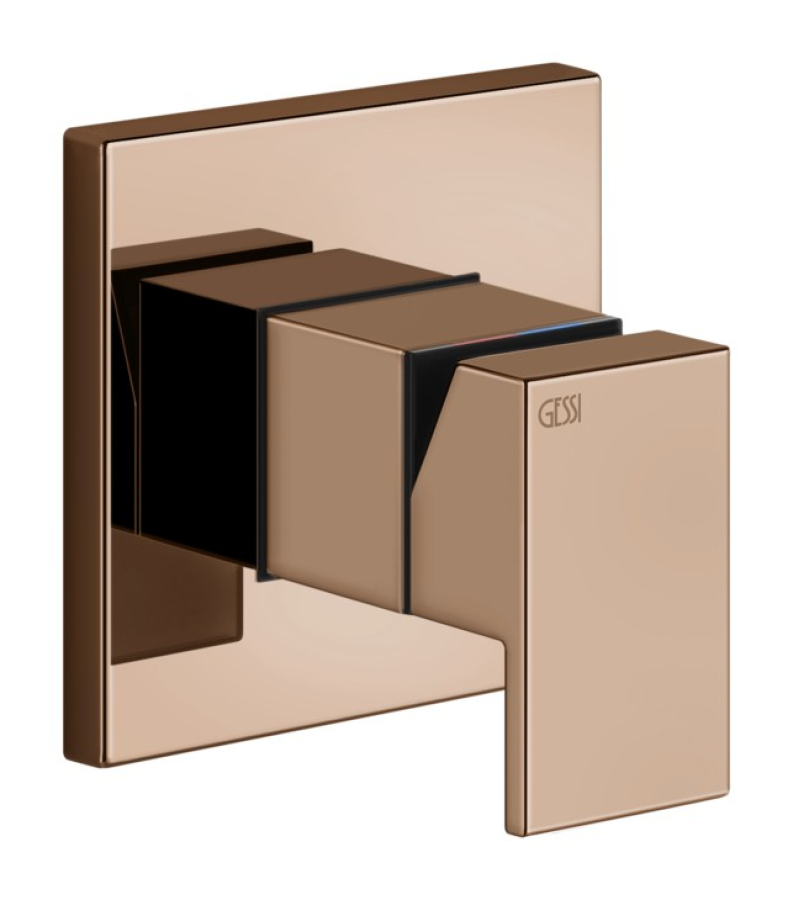 Cмеситель Gessi Rettangolo, настенный, на 1 выход, внешняя часть, цвет Copper PVD