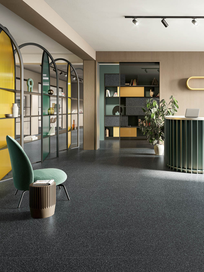 REFIN Керамогранит FLAKE BLACK SMALL R 60x60 - изображение 1