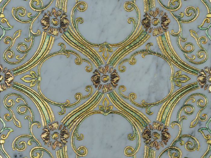 На изображении товар Akros Venezia Камень Axioma Theikos T Bianco Carrara Gold 40x40x1 от официального представителя в Москве