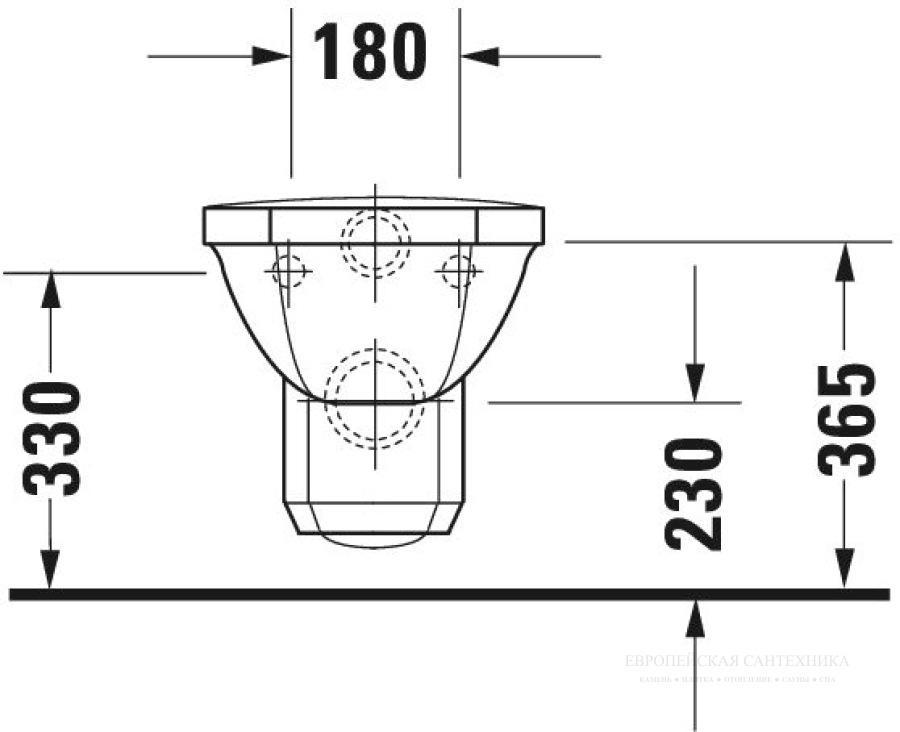 Унитаз Duravit Series 1930 подвесной, 580х355 мм, цвет белый глянцевый - изображение 10