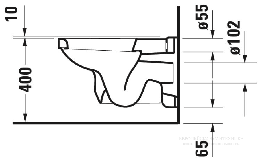 Унитаз Duravit Series 1930 подвесной, 580х355 мм, цвет белый глянцевый - изображение 11