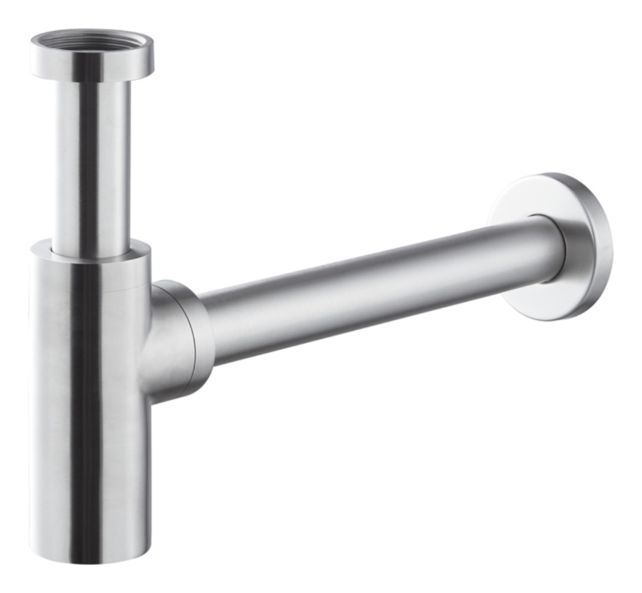 Сифон для раковины Newform X-Steel 316, бутылочный, трубка Ø 32 мм, L300 мм, цвет PVD brushed copper bronze