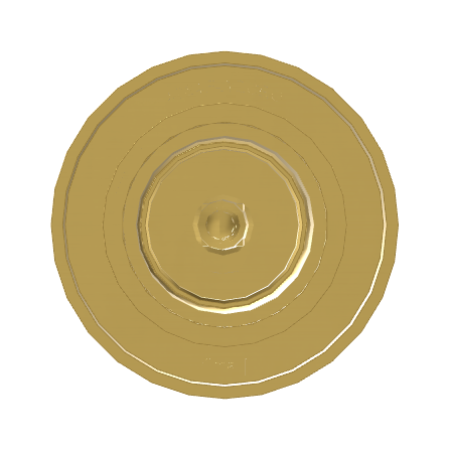 Смеситель для душа Carlo Frattini Spillo Tech, ручка X Collection, Ø70 мм, внешняя часть, цвет брашированное золото - изображение 3