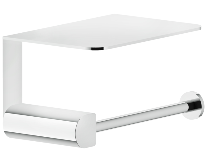 На изображении товар Бумагодержатель Gessi Rilievo, настенный с крышкой, цвет Chrome от официального представителя в Москве