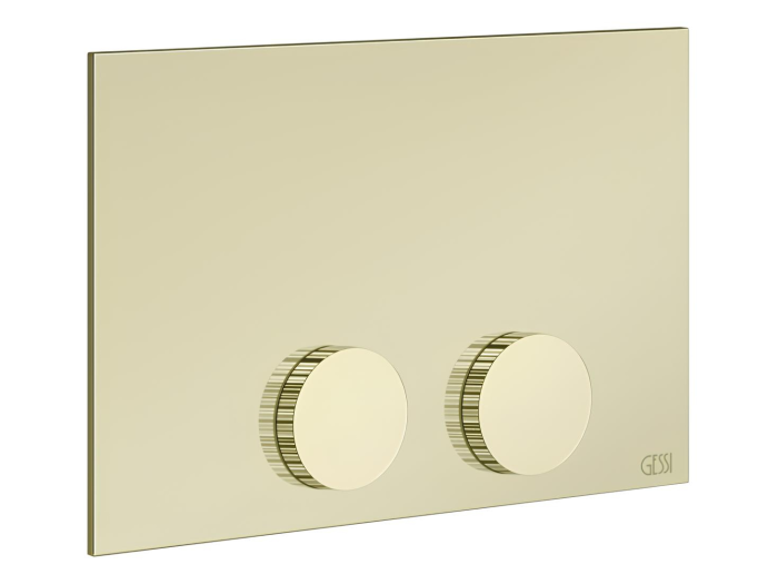 На изображении товар Клавиша смыва Gessi Total Look, Tece (TeceProfil, TeceBox), цвет Brass PVD от официального представителя в Москве