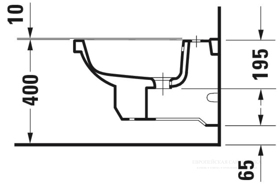 Биде Duravit Series 1930 подвесное, 585х360 мм, с 1 отверстием под смеситель, цвет белый глянцевый - изображение 7