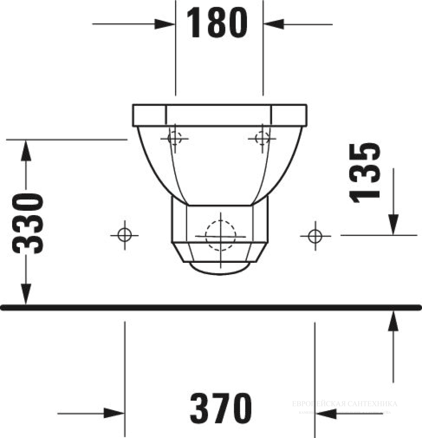 Биде Duravit Series 1930 подвесное, 585х360 мм, с 1 отверстием под смеситель, цвет белый глянцевый - изображение 4