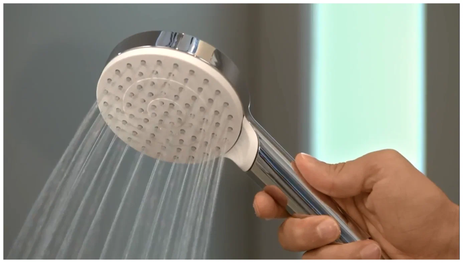 Душевой набор Hansgrohe HG Crometta Porter, настенный, лейка ручная с держателем и шлангом, цвет белый/хром - изображение 3