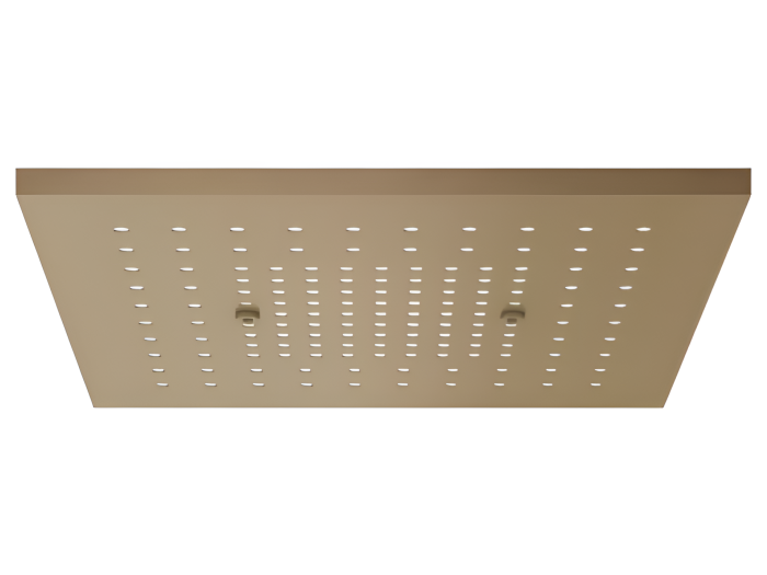 На изображении товар Накладная панель Gessi Afilo, с функцией дождя, внешняя часть, 300x300 мм, цвет warm Bronze Brushed PVD от официального представителя в Москве