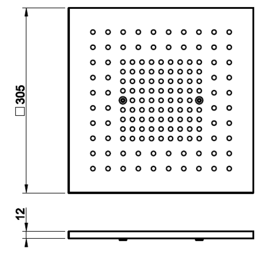 Накладная панель Gessi Afilo, с функцией дождя, внешняя часть, 300x300 мм, цвет warm Bronze Brushed PVD - изображение 4