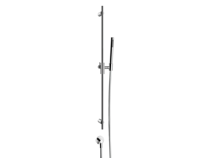 На изображении товар Штанга Anello Gessi, h900 мм, с душевой лейкой и отводом воды, цвет Сhrome от официального представителя в Москве