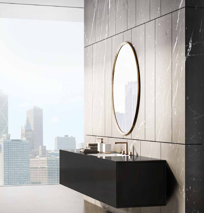 Дозатор для жидкого мыла Gessi Rettangolo, настольный, цвет White/Warm Bronze Brushed PVD - изображение 1