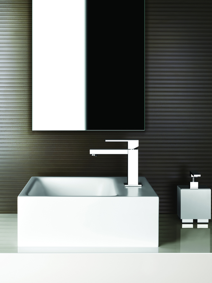 Дозатор для жидкого мыла Gessi Rettangolo, настольный, цвет White/Warm Bronze Brushed PVD - изображение 3