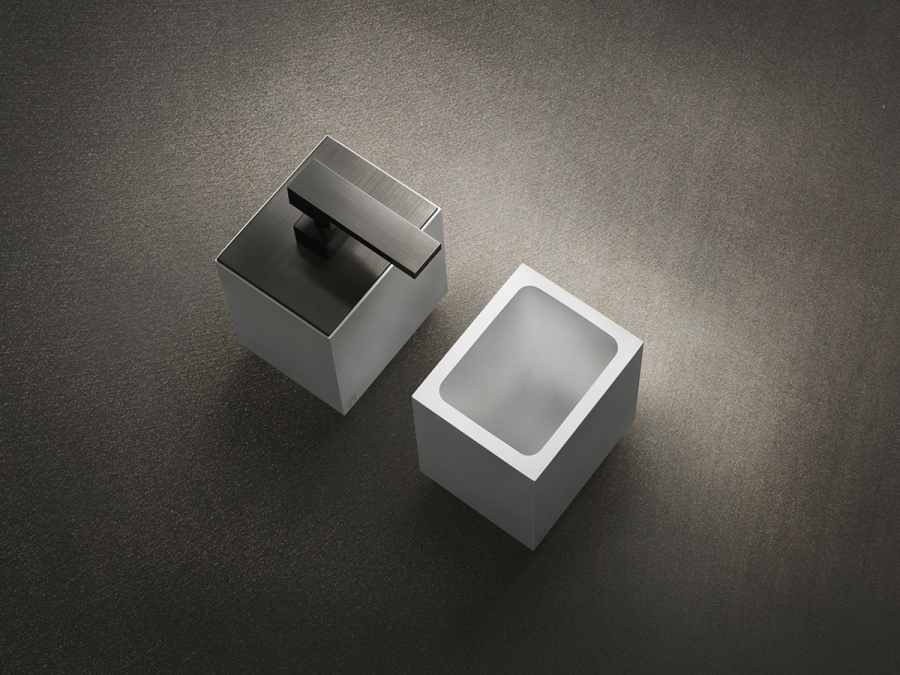 Дозатор для жидкого мыла Gessi Rettangolo, настольный, цвет White/Warm Bronze Brushed PVD - изображение 4