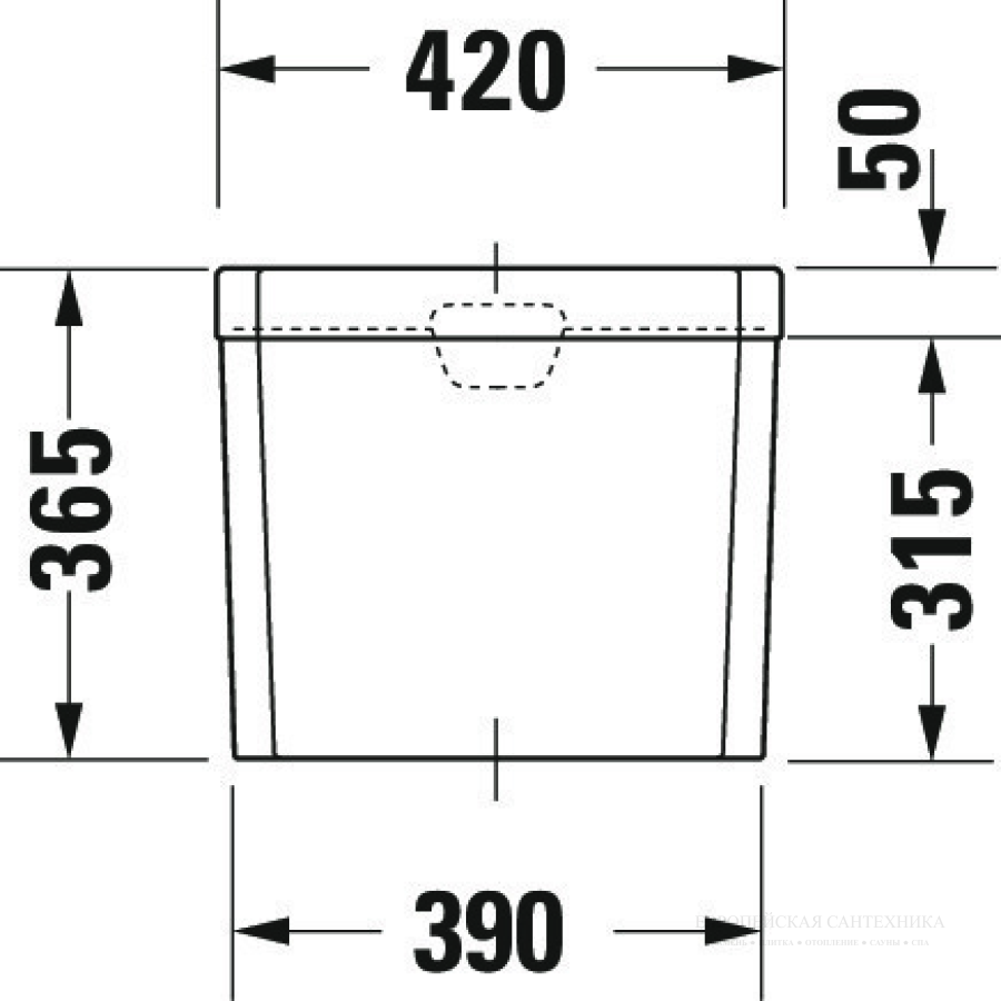 Бачок моноблока Duravit Series 1930, 430х175 мм, для подключения воды снизу слева, цвет белый глянцевый - изображение 4