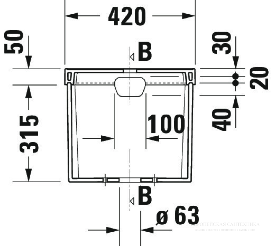 Бачок моноблока Duravit Series 1930, 430х175 мм, для подключения воды снизу слева, цвет белый глянцевый - изображение 3