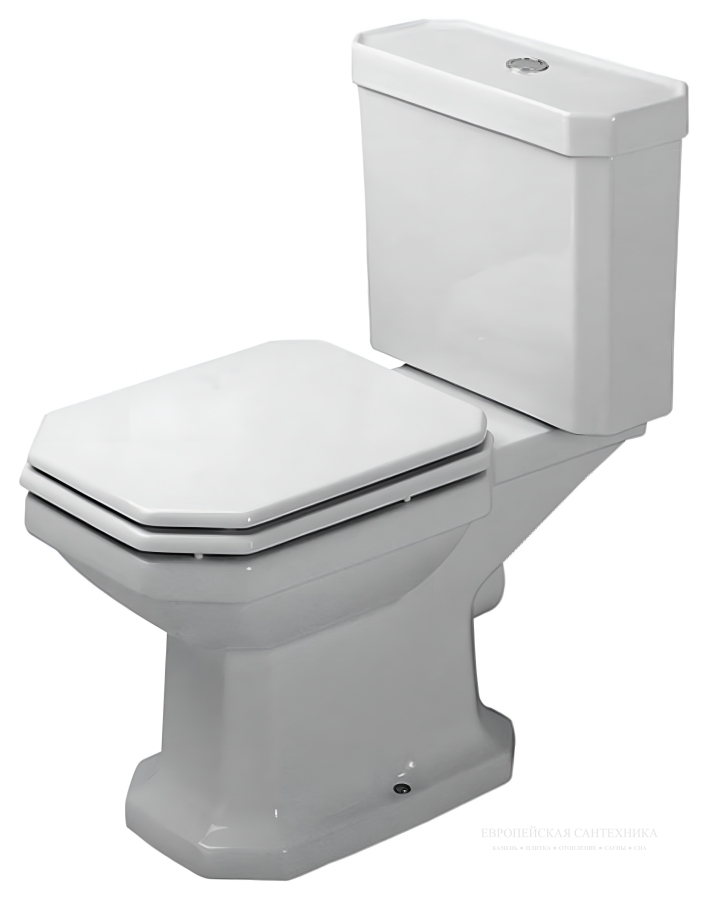 Бачок моноблока Duravit Series 1930, 430х175 мм, для подключения воды снизу слева, цвет белый глянцевый - изображение 1