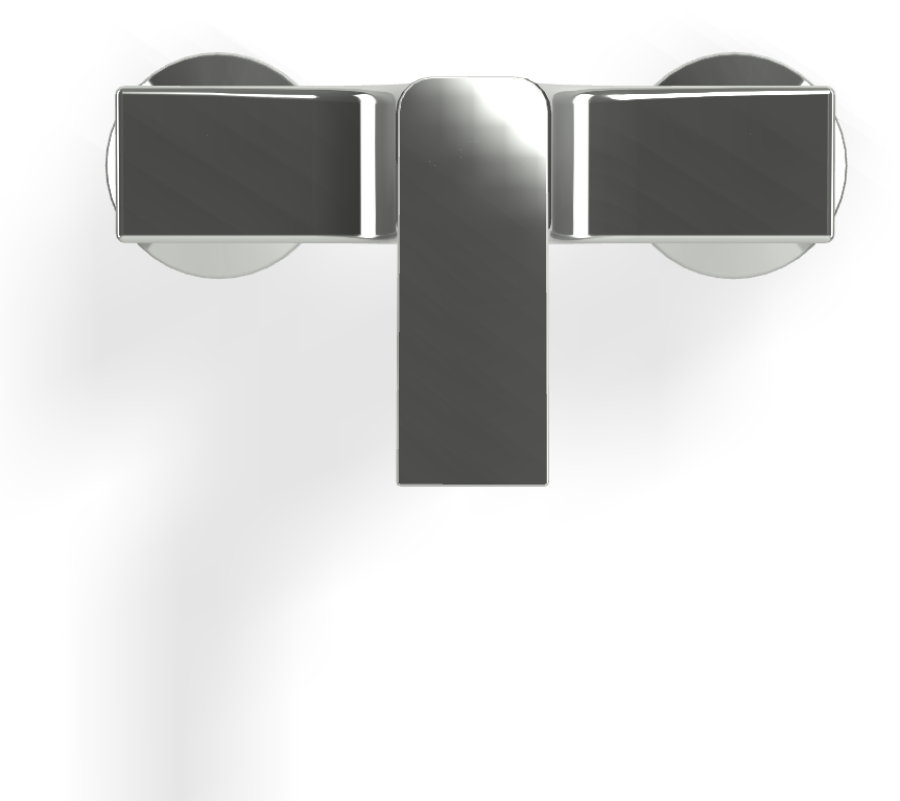 Смеситель для душа Carlo Frattini Fit, настенный, однорычажный, без ручного душа, ширина 216 мм, цвет хром - изображение 1