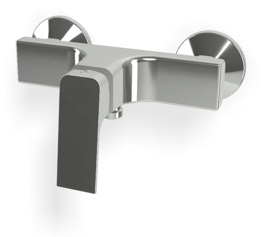 Смеситель для душа Carlo Frattini Fit, настенный, однорычажный, без ручного душа, ширина 216 мм, цвет хром