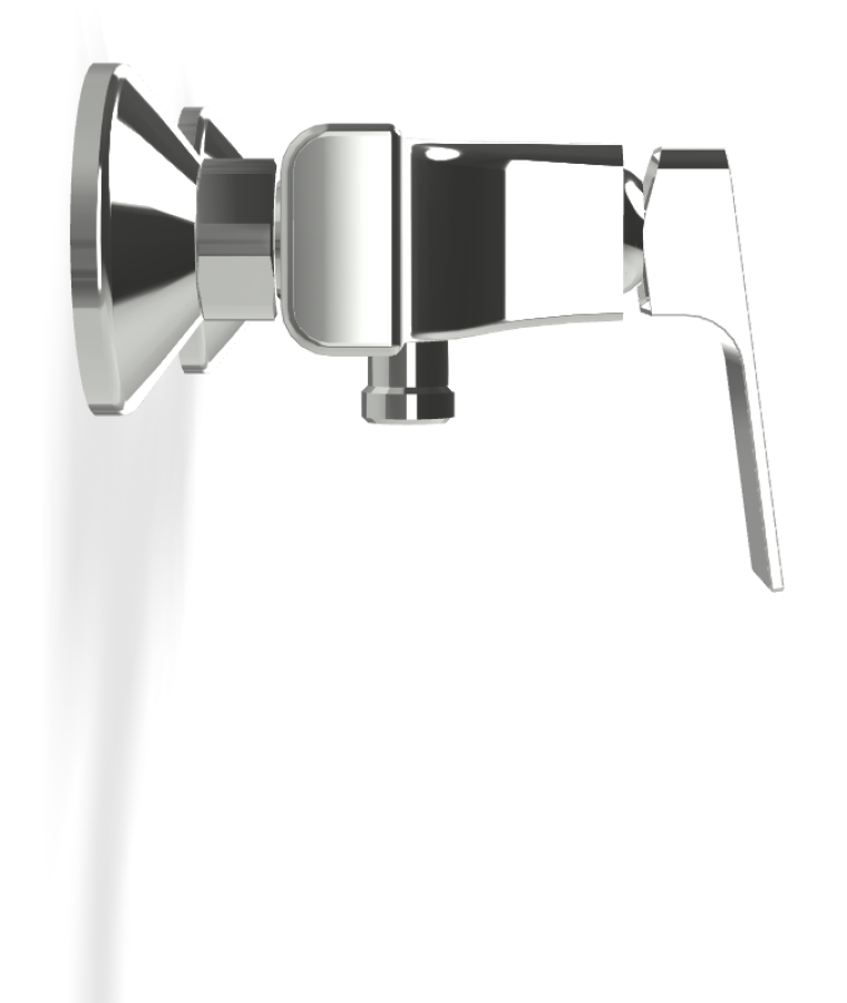 Смеситель для душа Carlo Frattini Fit, настенный, однорычажный, без ручного душа, ширина 216 мм, цвет хром - изображение 2