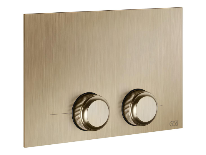 На изображении товар Клавиши смыва Gessi Venti20, для унитаза, к инсталляции TECE (TECEProfil, TECEBox, TECEProfil Octa 2, TECEConstruct), цвет Warm Bronze Brushed PVD от официального представителя в Москве