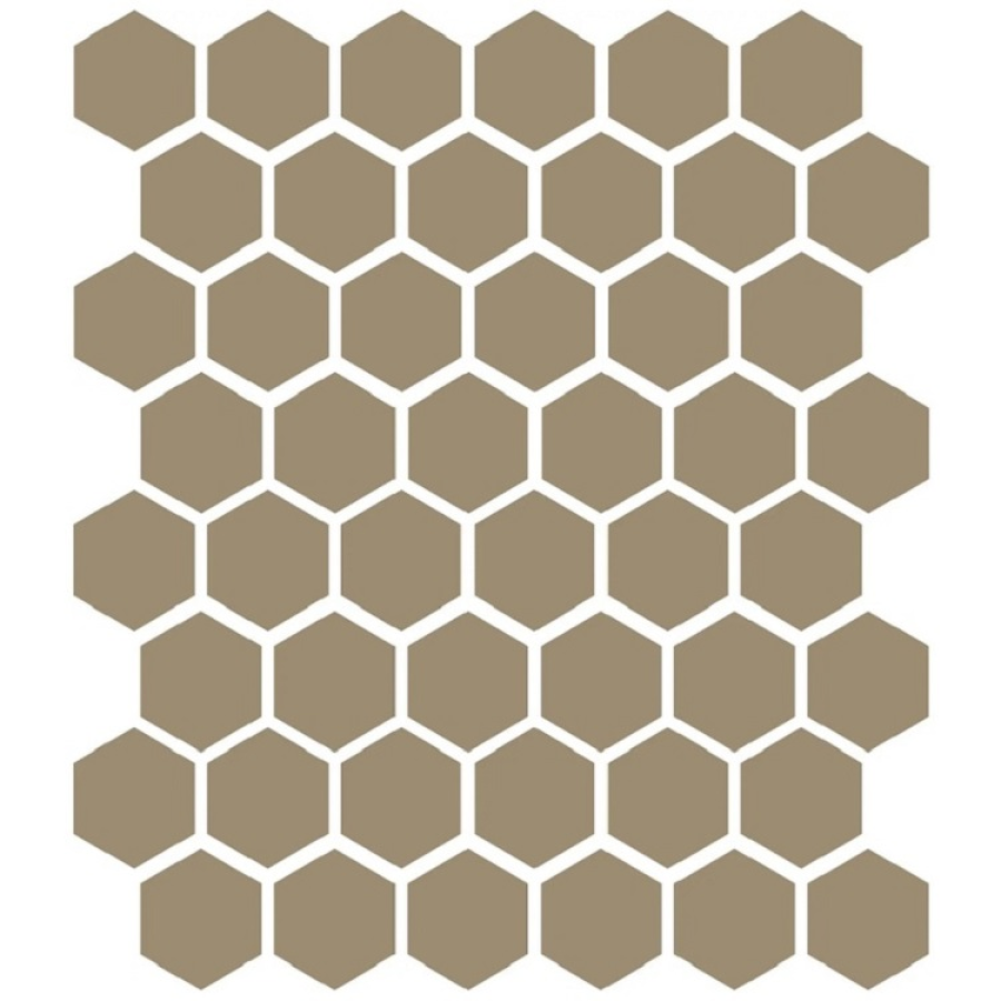 Etruria Керамогранит XXS-3D Esagono 5X5.7 3D Tortora Su Rete Monocolore 33Х37