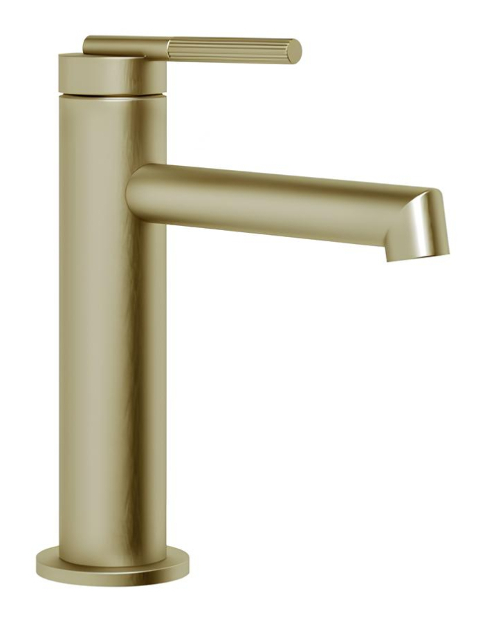 Смеситель для раковины Gessi Ingranaggio, без донного клапана, цвет Brushed Brass PVD