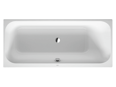 На изображении товар Ванна Duravit Happy D.2, встраиваемая, 1600x700 мм, наклон для спины справа, цвет белый от официального представителя в Москве