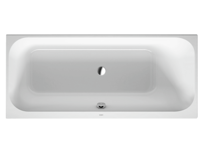 На изображении товар Ванна Duravit Happy D.2, встраиваемая, 1600x700 мм, наклон для спины справа, цвет белый от официального представителя в Москве