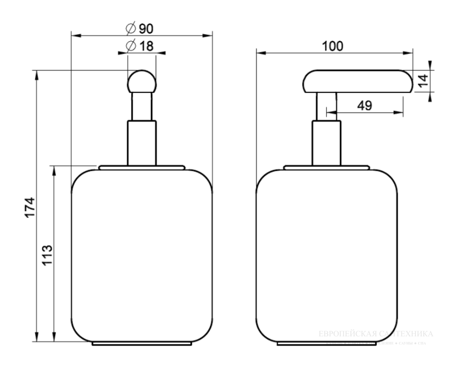 Дозатор Gessi Goccia, настольный, цвет White/Copper Brushed Ghrc - изображение 3