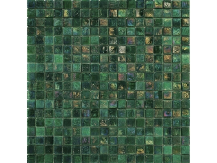 На изображении товар Sicis Стеклянная мозаика Iridium Fern 4 chips size 15х15 mm sheet size 295x295 mm от официального представителя в Москве