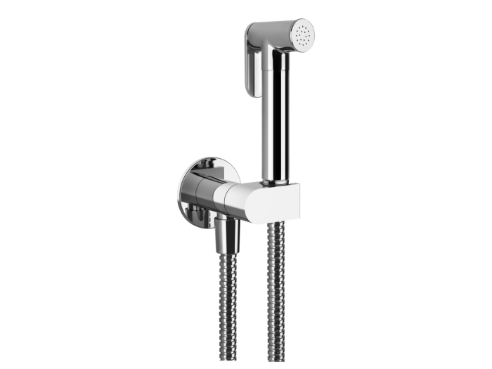 На изображении товар Гигиенический душ Gessi Tondo, шланговое подсоединение - держатель лейки, цвет Chrome от официального представителя в Москве