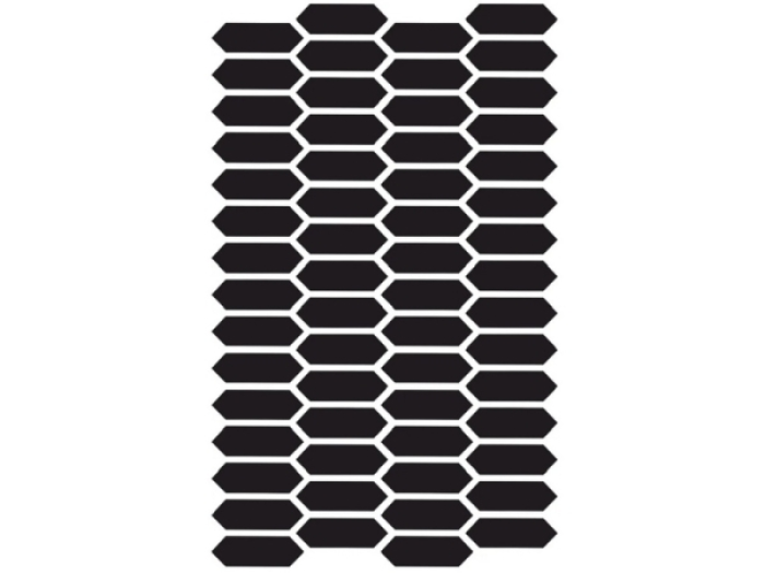 На изображении товар Etruria Керамогранит Xxs Losanga 2.5X7.5 Su Rete Monocolore Nero от официального представителя в Москве