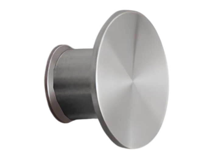 На изображении товар Крючок CeaDesign Giotto, настенный, Ø 50 мм, сталь, цвет сатинированная сталь от официального представителя в Москве