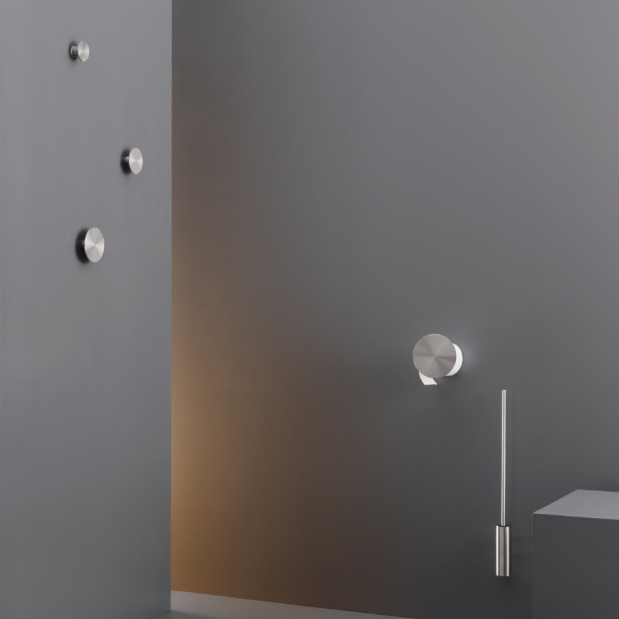 Крючок CeaDesign Giotto, настенный, Ø 50 мм, сталь, цвет сатинированная сталь - изображение 1