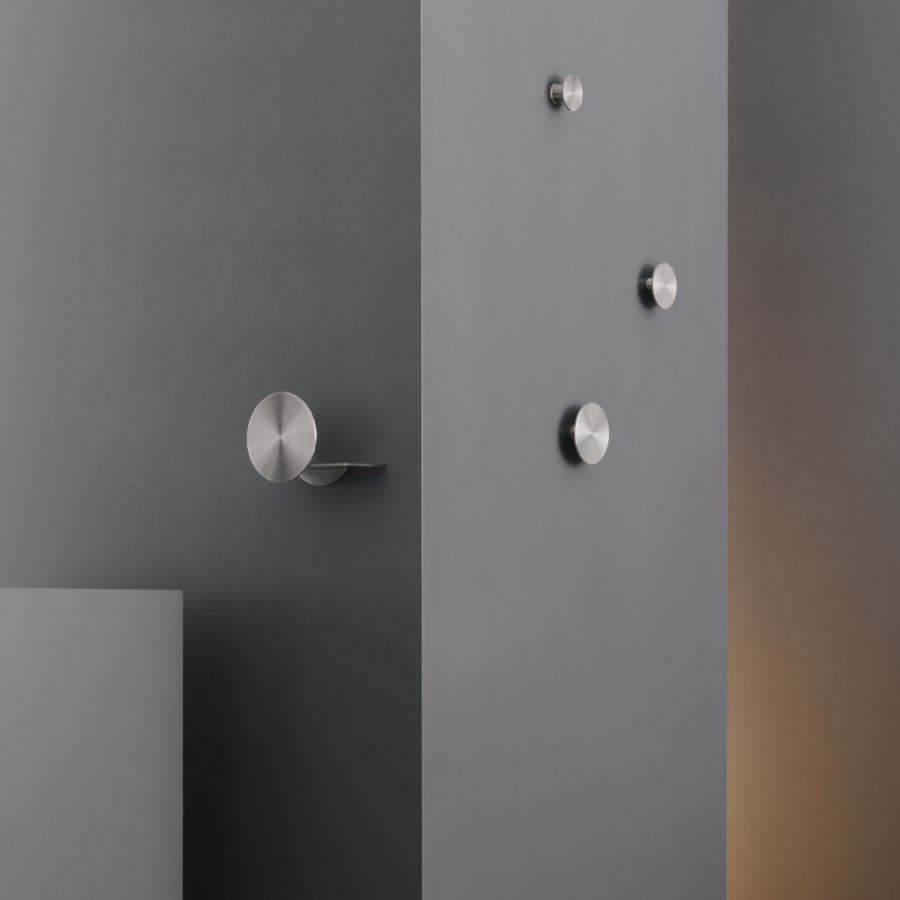 Крючок CeaDesign Giotto, настенный, Ø 50 мм, сталь, цвет сатинированная сталь - изображение 2